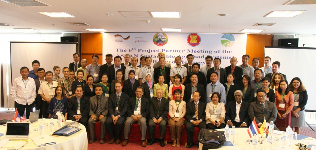 Group photos of the participants attending the 6th Project Partner Meeting and related meetings on 17-20 November 2015 in Vientiane Capital.