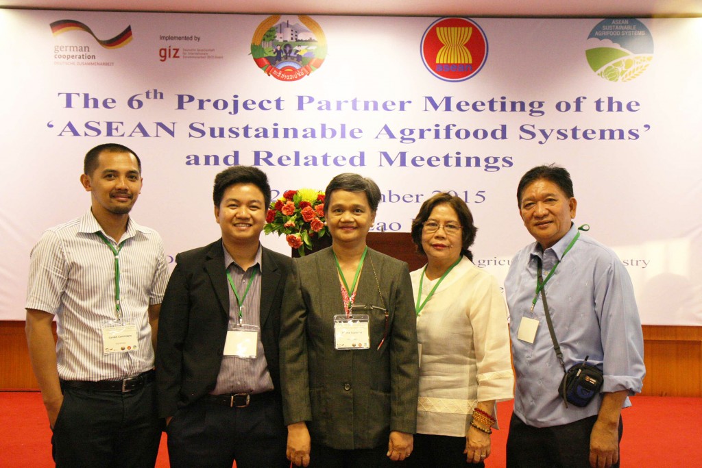 Delegates from Philippines at the ASEAN SAS's 6th Project Partner Meeting on 17-20 November 2015 in Lao PDR.