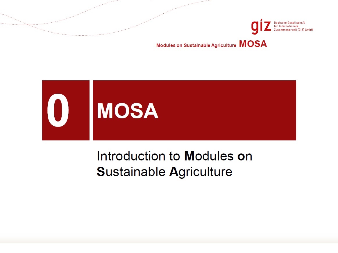 Introduction to Modules on Sustainable Agriculture